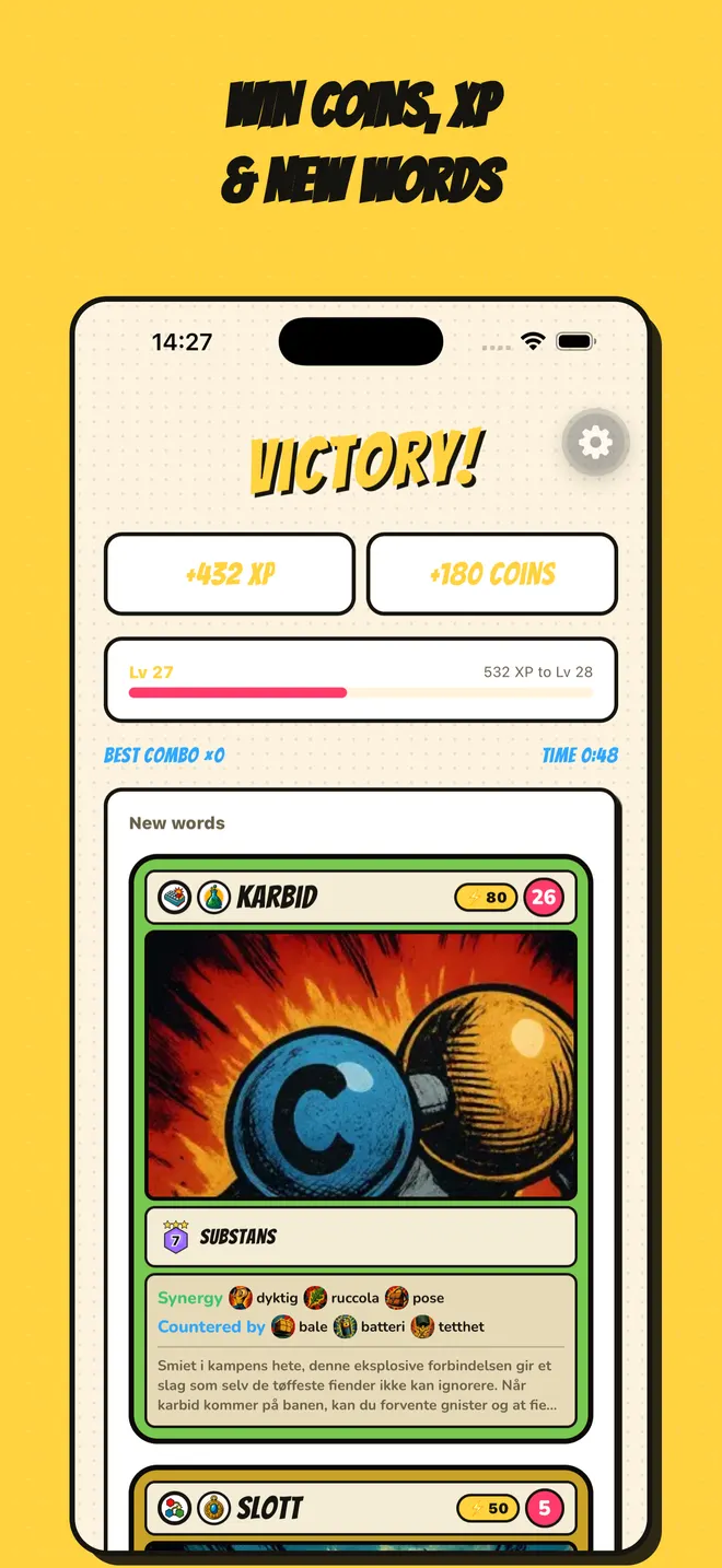 WIN COINS, XP & NEW WORDS